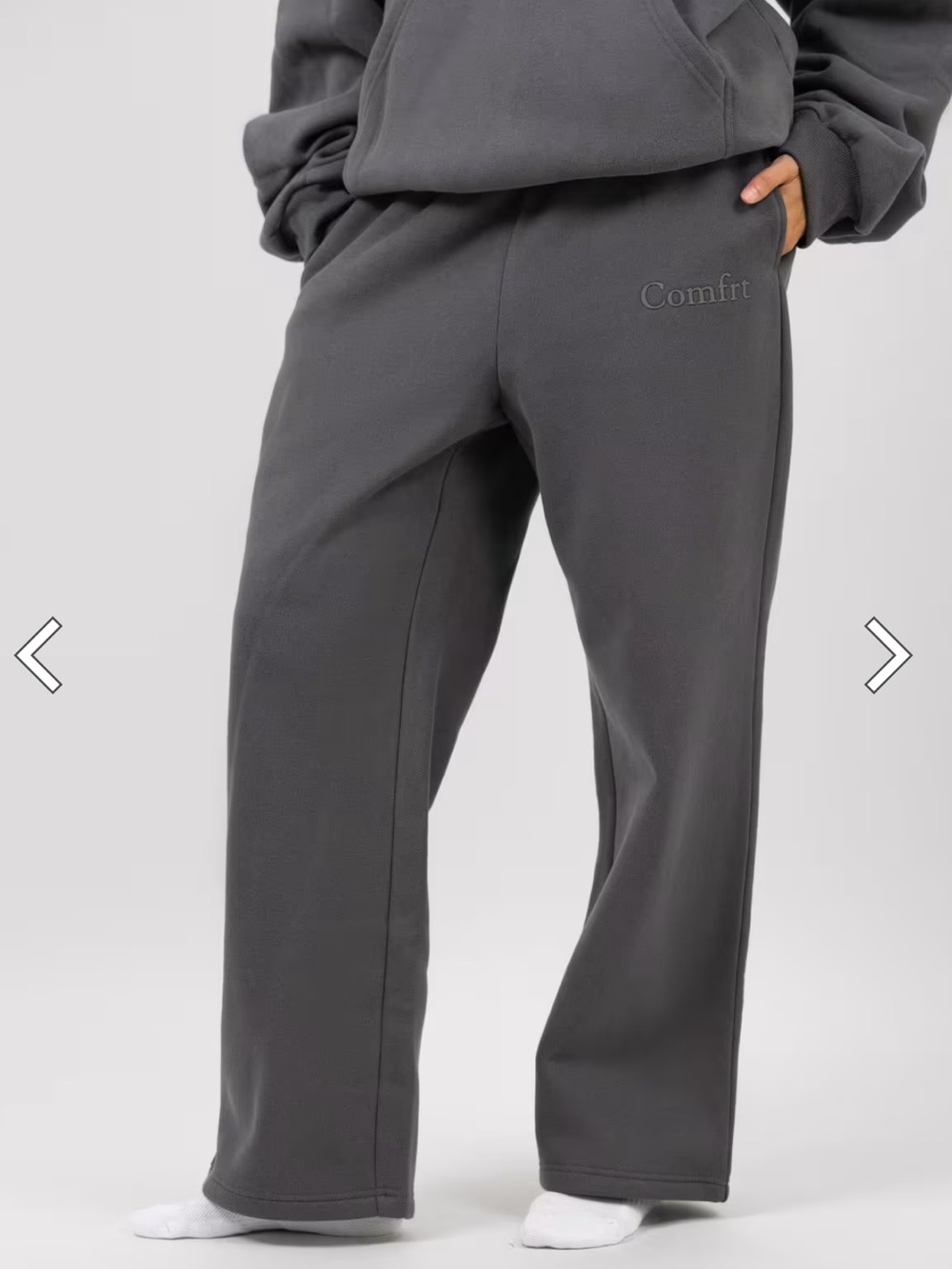 COMFRT Minimalist Straight Leg Sweatpants size Large Gray